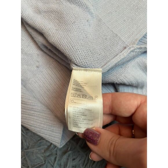 H&M Light Blue Oversized Wool Blend Sweater Size M - Picture 4 of 5